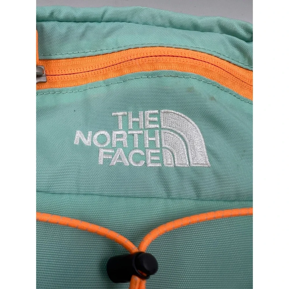 The North Face Borealis Backpack Mint Green Orange Bungee Laptop Bag Hiking